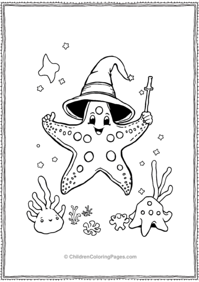 A-Starfish-With-A-Magic-Wand Free PDF Printable