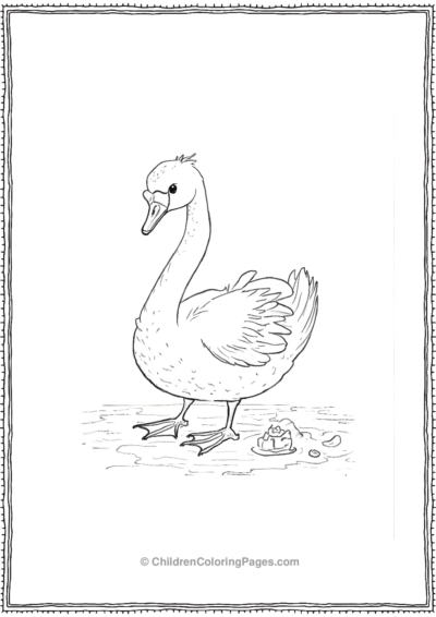 A-Swan-Sketch Free PDF Printable