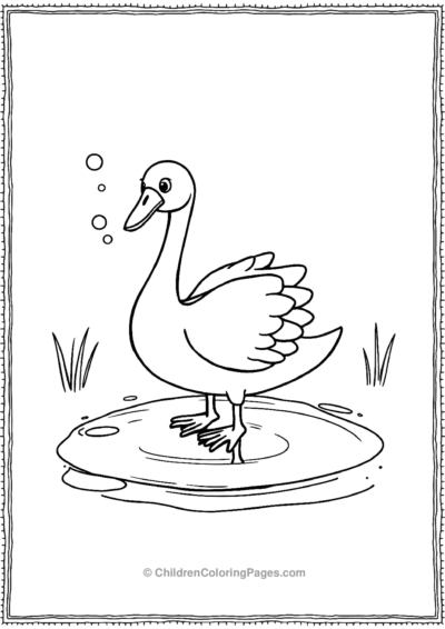 A-Swan-With-Bubbles Free PDF Printable