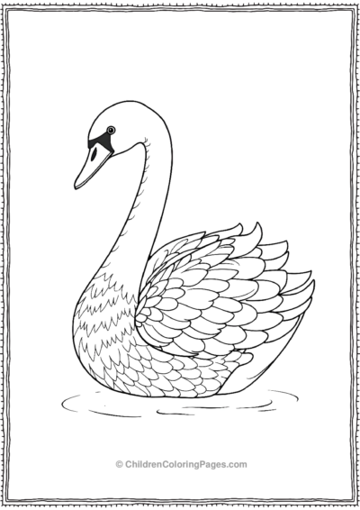 A-Swan-With-Detailed-Feathers Free PDF Printable