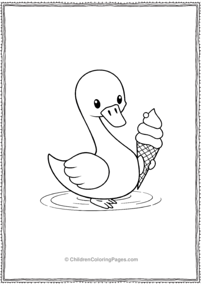 A-Swan-With-Ice-Cream Free PDF Printable