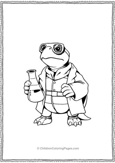 A-Turtle-Dressed-As-A-Scientist Free PDF Printable