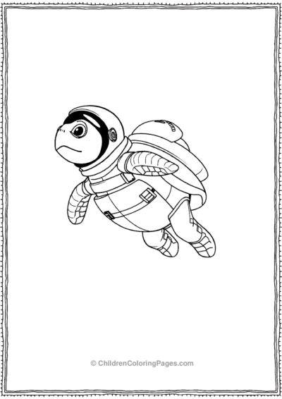 A-Turtle-Dressed-As-An-Astronaut Free PDF Printable