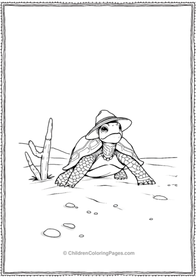 A-Turtle-Exploring-A-Desert Free PDF Printable