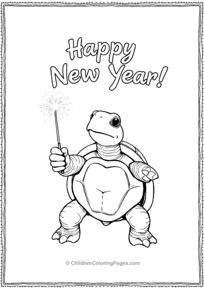 A-Turtle-Holding-A-Sparkler Free PDF Printable