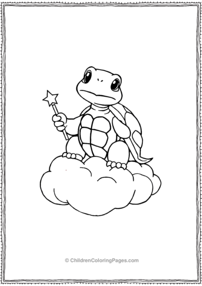 A-Turtle-Sitting-On-A-Cloud Free PDF Printable