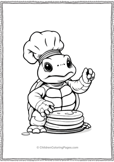 A-Turtle-Wearing-A-Chefs-Hat Free PDF Printable