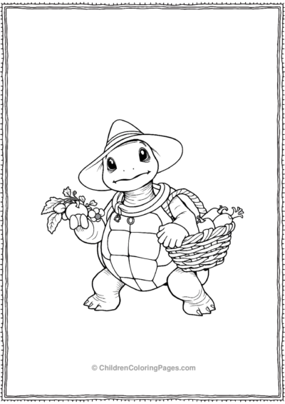 A-Turtle-Wearing-A-Farmers-Hat Free PDF Printable