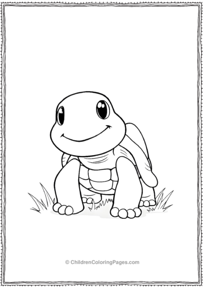 A-Turtle-With-A-Big-Smiling-Face Free PDF Printable