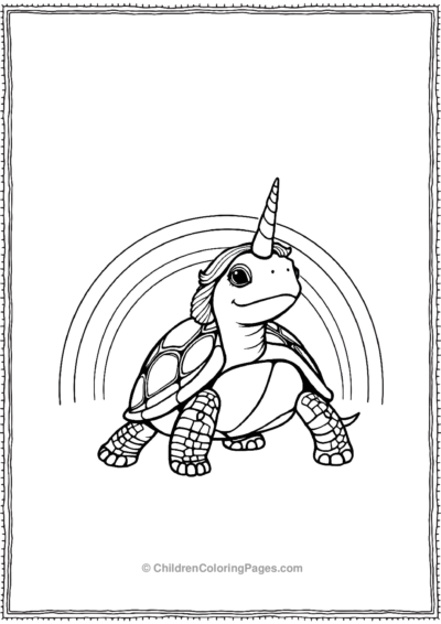 A-Turtle-With-A-Unicorn-Horn Free PDF Printable