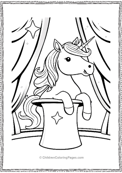 A Unicorn In A Magicians Hat Free PDF Printable