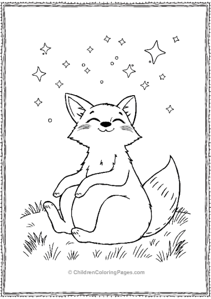 A Whimsical Fox Looking At The Sky Free PDF Printable