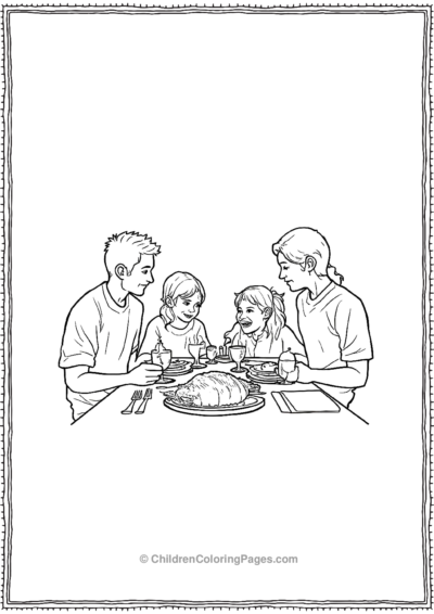 A-happy-family-dinner Free PDF Printable