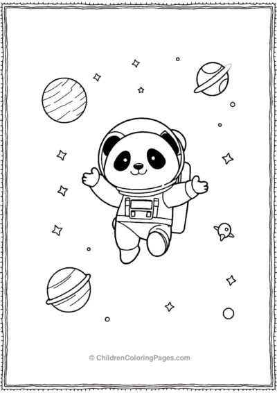 Aestronaut-Panda Free PDF Printable