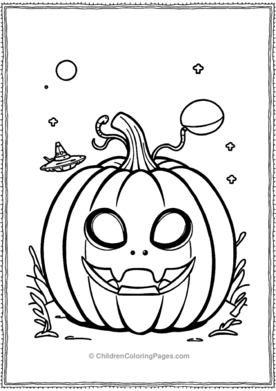 Alien Jack O Lantern Free PDF Printable