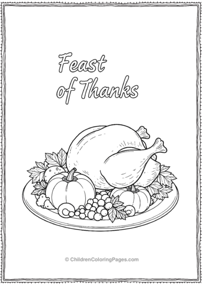 An-Outline-Of-A-Thanksgiving-Dinner-Plate Free PDF Printable