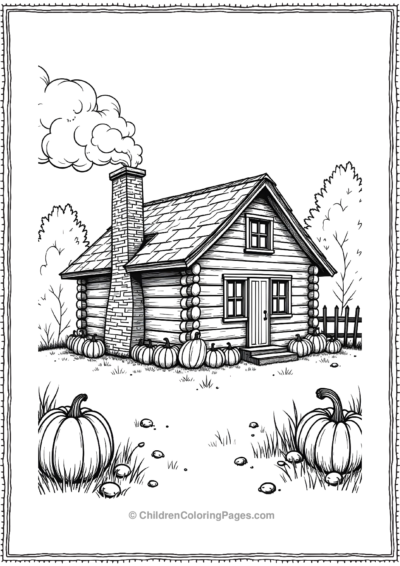 An-Outline-Of-A-Traditional-Log-Cabin Free PDF Printable