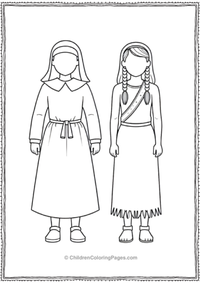 An-Outline-Of-A-Traditional-Pilgrim-Costume Free PDF Printable