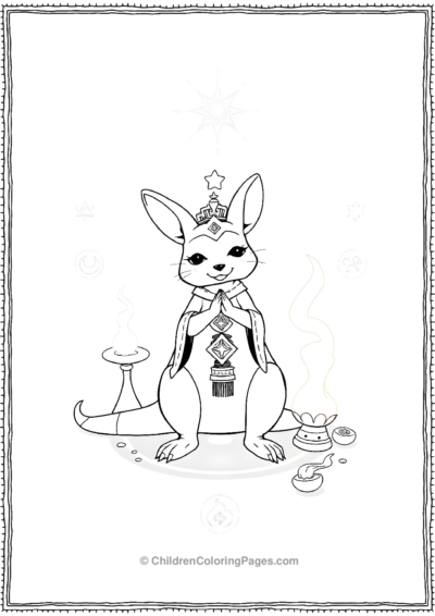 Anime-Kangaroo-Shrine-Maiden Free PDF Printable