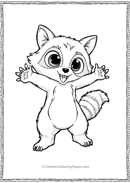 Anime Raccoon Free PDF Printable