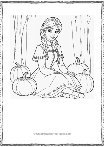 Anna In A Pumpkin Patch Free PDF Printable