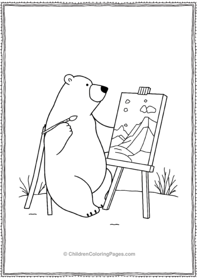 Artist-Polar-Bear Free PDF Printable