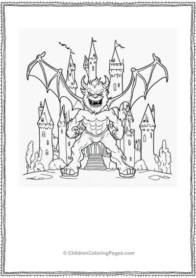 Beast With Bat Wings Free PDF Printable