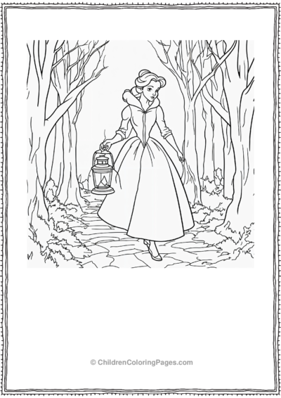 Belle Holding A Lantern Free PDF Printable