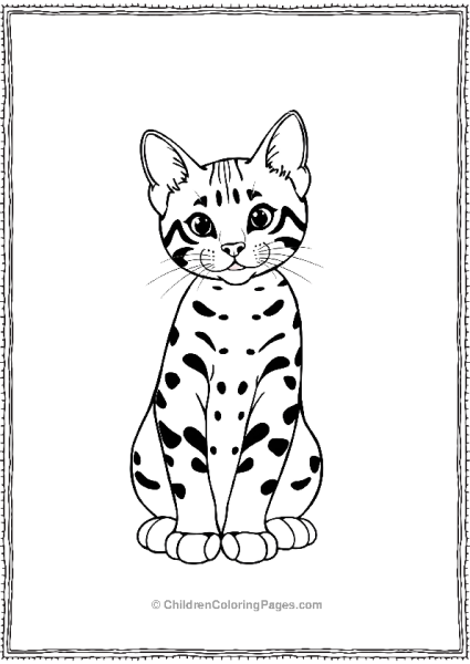 Bengal Cat Scaled Free PDF Printable