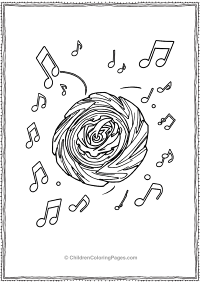 Beyblade-with-Musical-Notes Free PDF Printable