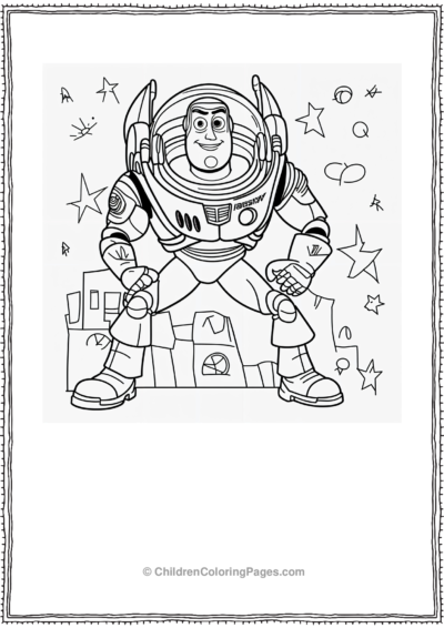 Buzz Light Year In An Alien Town Free PDF Printable