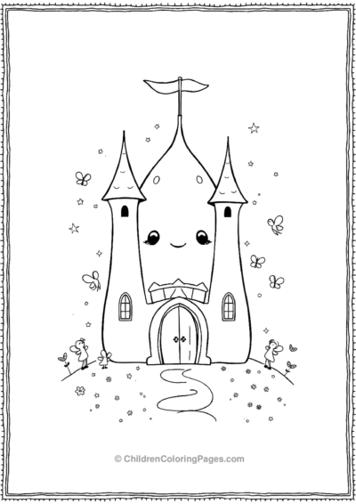 Cartoon-Castle-Squishmallow Free PDF Printable