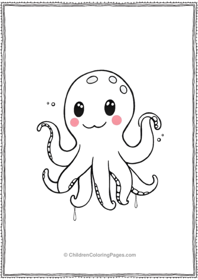 Cartoon-Octopus-Squishmallow-Painting Free PDF Printable