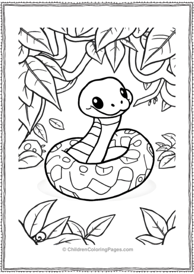 Cartoon-Snake-Squishmallow-Coiled-Up Free PDF Printable