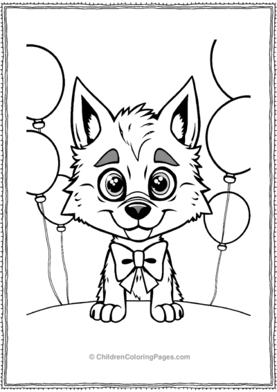 Cartoon-Werewolf-With-Big-Eyes Free PDF Printable