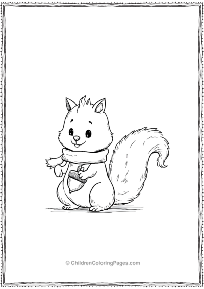 Cartoon-squirrel-with-a-corn Free PDF Printable