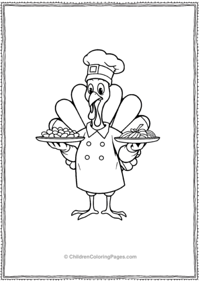 Cartoon-turkey-chef Free PDF Printable