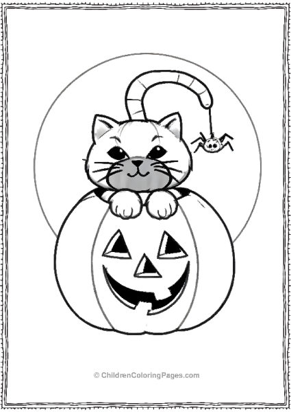 Cat Inside A Jack O Lantern Free PDF Printable