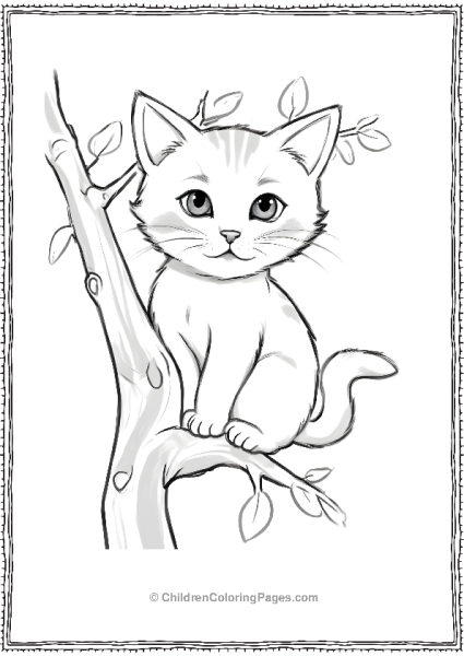 Cat On A Tree Scaled Free PDF Printable