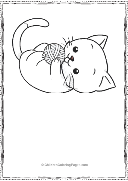 Cat Playing With A Yarn Ball Scaled Free PDF Printable