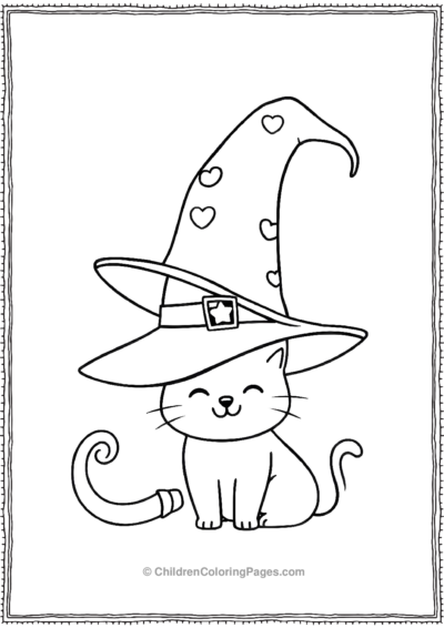 Cat-Wearing-A-Witch-Hat Free PDF Printable