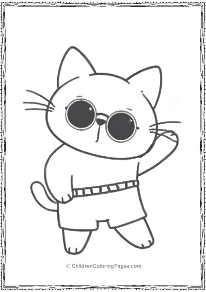 Cat Wearing Glasses Scaled Free PDF Printable