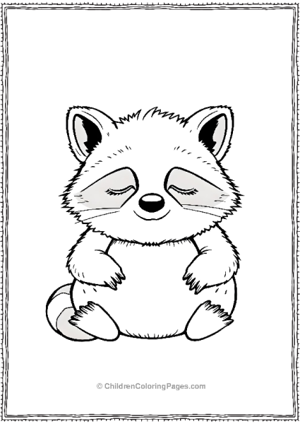 Chubby Raccoon Free PDF Printable