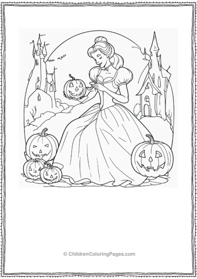 Cinderella Carving A Jack O Lantern Free PDF Printable