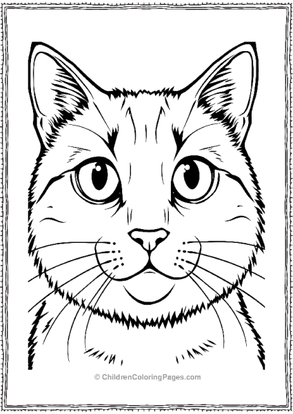 Close Up Of A Cat Face Scaled Free PDF Printable