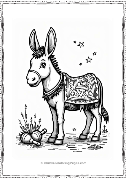 Cultural Donkey In A Spanish Fiesta Free PDF Printable