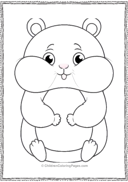 Cute Cartoon Hamster Free PDF Printable