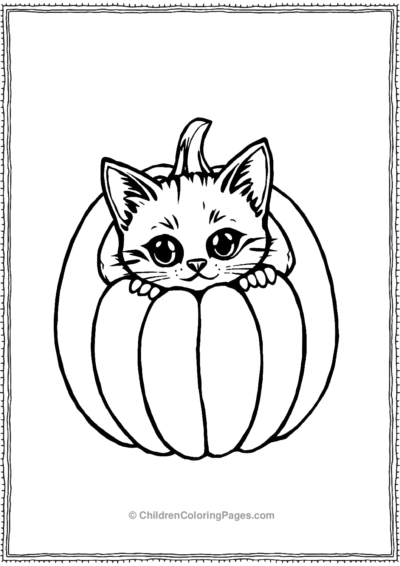 Cute-Cat-in-a-Pumpkin Free PDF Printable