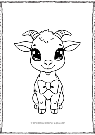 Cute-Goat-In-A-Bow-Tie Free PDF Printable