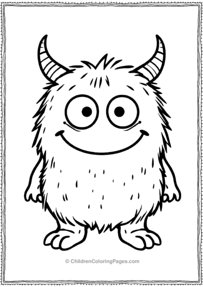 Cute-Monster-with-Big-Eyes Free PDF Printable